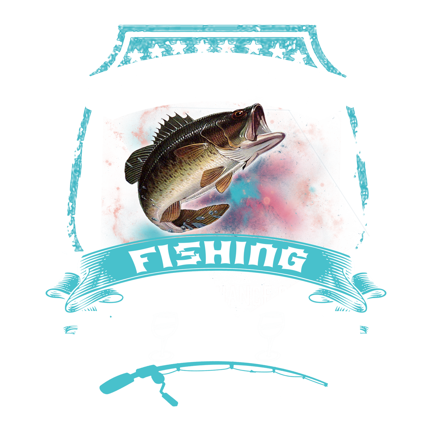 Fishing and Drinking DTF Transfer