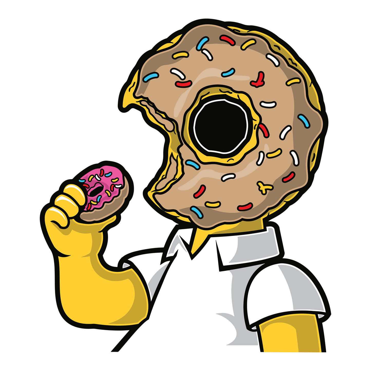Homer Donut DTF Transfer