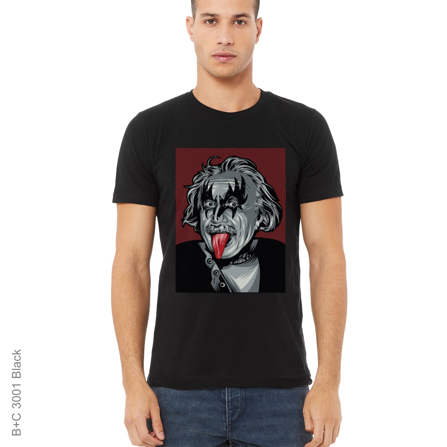 Kiss Einstein T-Shirt Pressed From DTF Transfer