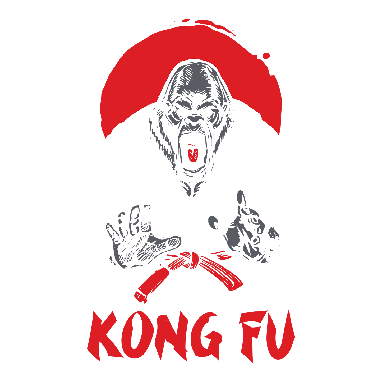 Kong Fu Ape DTF Design