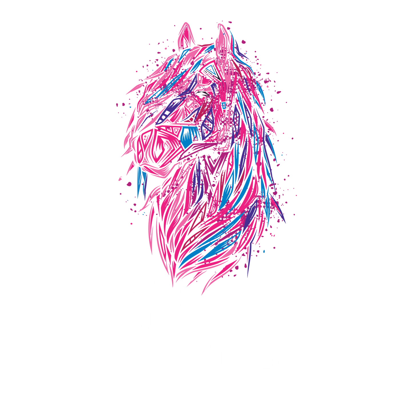 Pink Horse DTF Transfer