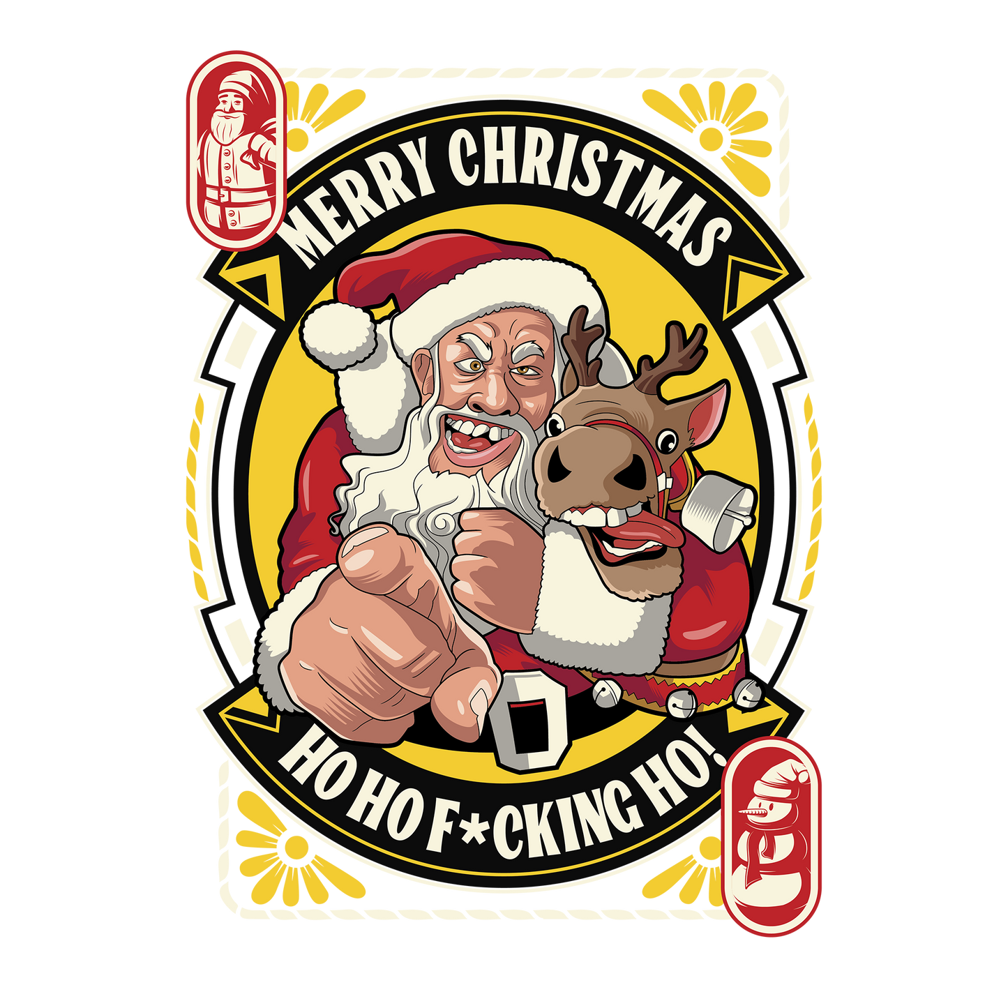 Scary Santa DTF Design