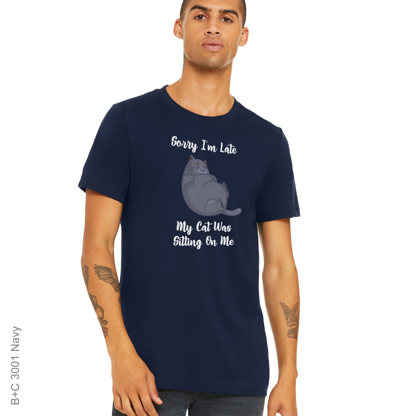 Sorry I'm Late Navy DTF Shirt